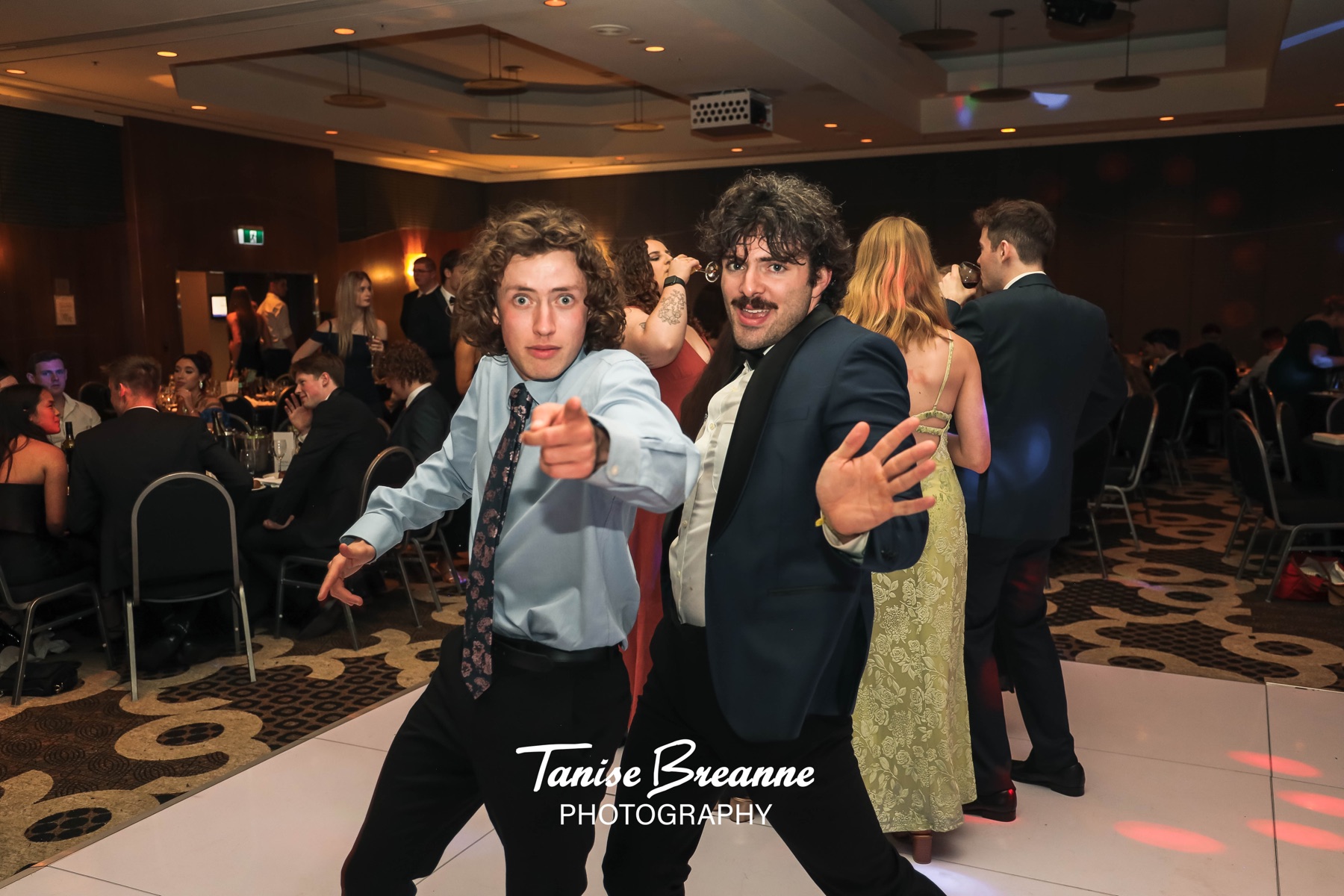 Two guests posing during the UOW Law Ball