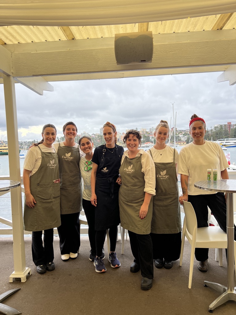 Forage Sydney catering team smiling in the kitchen