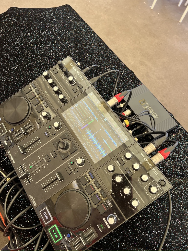 Denon DJ controller and audio equipment