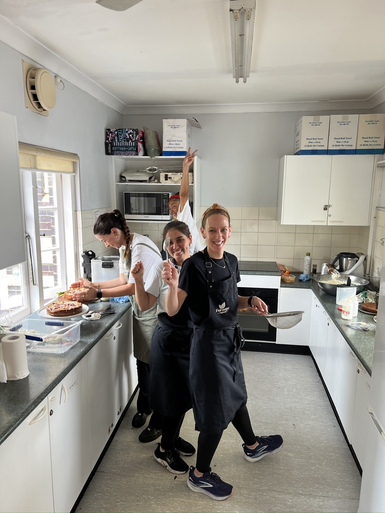 Forage Sydney team working in the yacht club kitchen