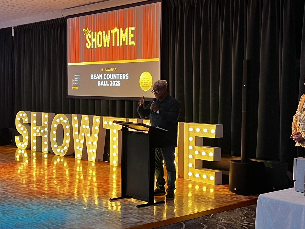 Speaker addressing guests at the Illawarra Bean Counters Ball