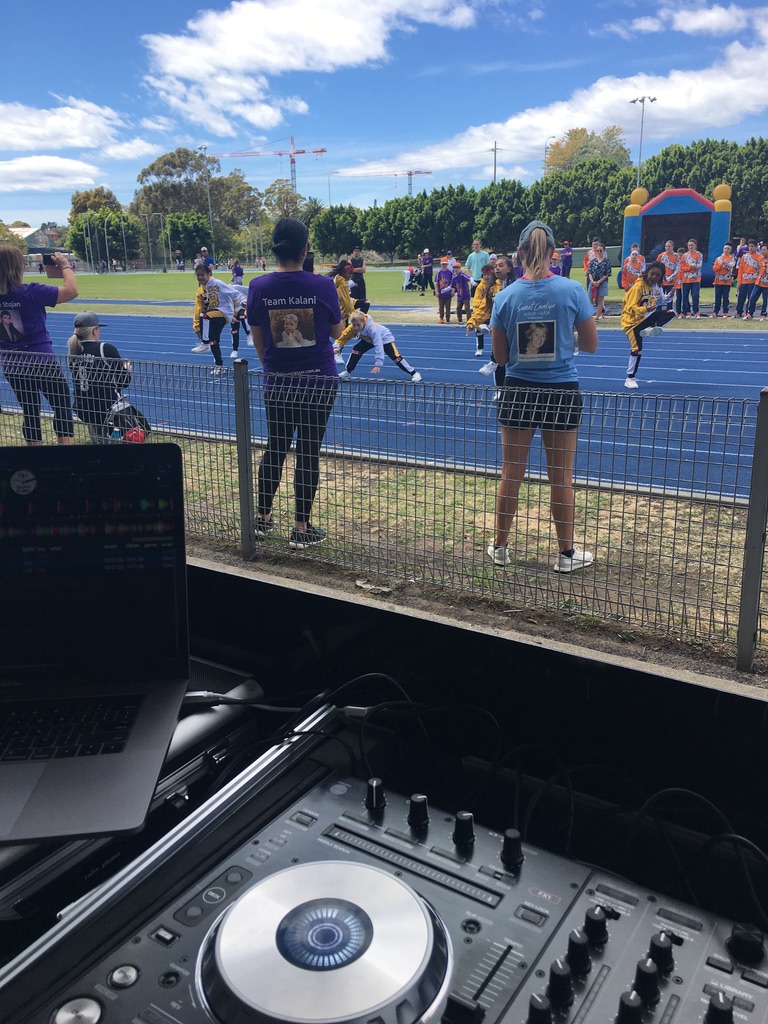 AMPT decks overlooking participants on the Walk4BrainCancer track